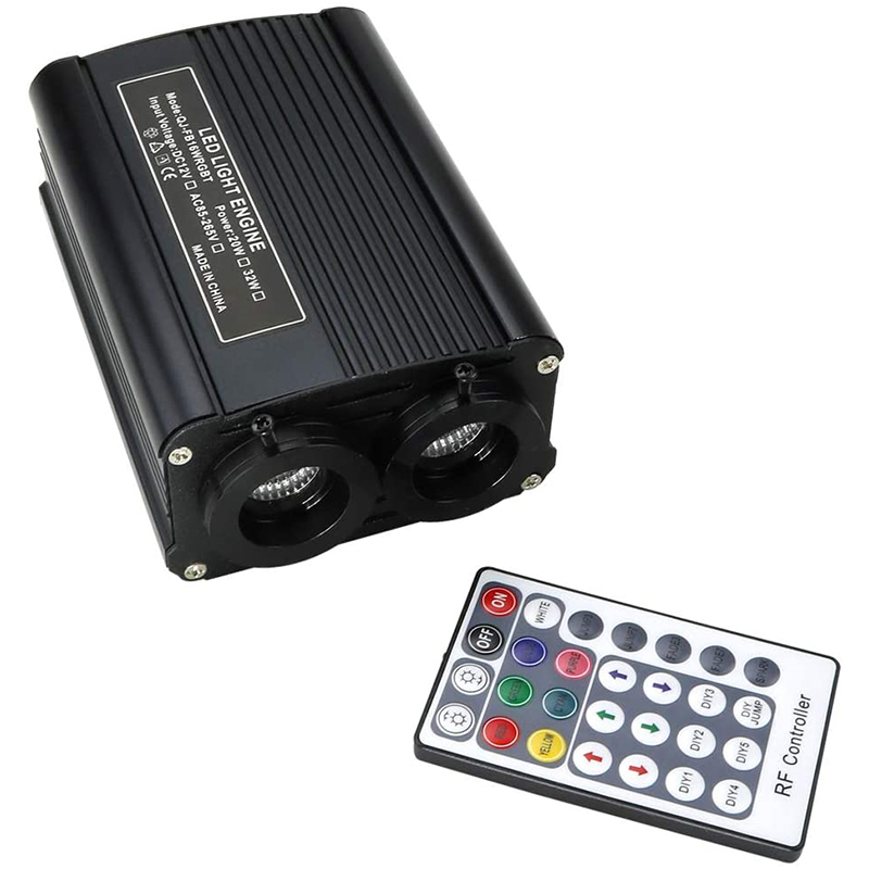 DC12V 32W Double Head RGBW LED Fiber Optic Engine Driver With 28key RF Remote Controller DC12V 32W Double Head RGBW LED Fiber Optic Engine Driver With 28key RF Remote Controller